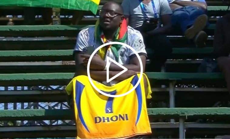 [WATCH] Fan Spotted With MS Dhoni's Jersey During ZIM vs NED